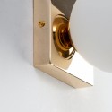 Applique carrée boule blanche