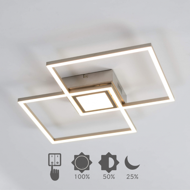 Joli plafonnier chromé LED
