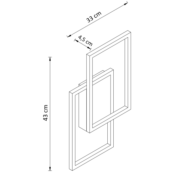 Applique blanche rectangulaire