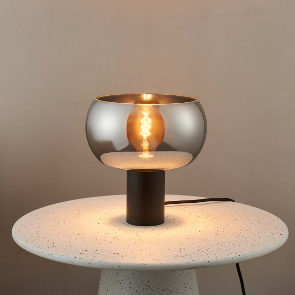 Abat-jour Globe En Verre Fumé 12 Cm - Pour Suspension, Plafonnier - Design Simple, Léger - Remplacement Luminaire Salon/chambre