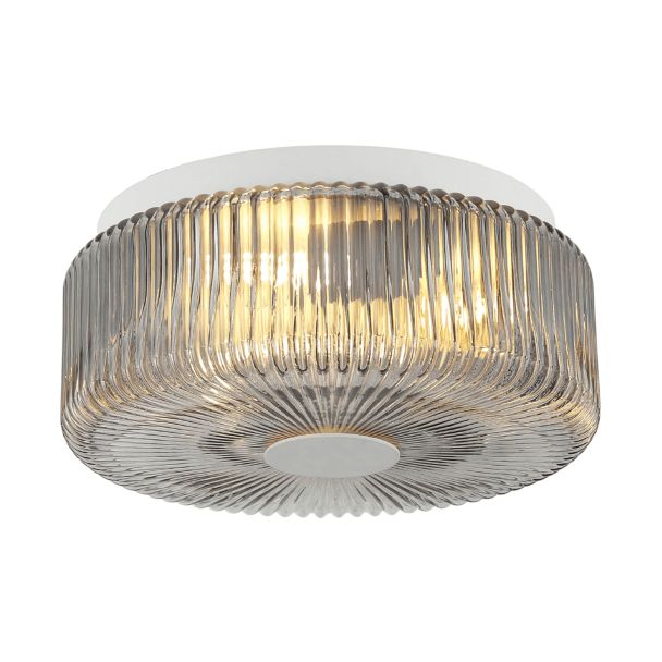 Plafonnier contemporain verre fumé - Paolina