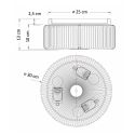 Plafonnier rond verre fumé pour intérieur moderne - Paolina