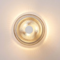 Plafonnier rond design verre fumé brillant - Paolina