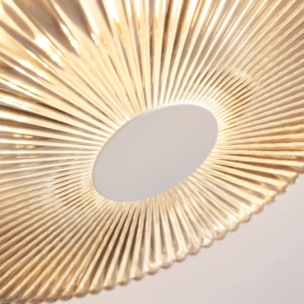 Plafonnier élégant verre fumé pour intérieur - Paolina
