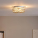 Plafonnier moderne verre fumé lumineux - Paolina