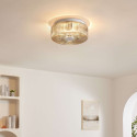 Plafonnier rond verre fumé design moderne - Paolina