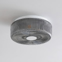 Plafonnier design verre fumé pour salon - Paolina