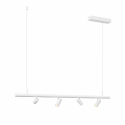 Suspension blanche système magnétique avec 4 spots LED blanc 28W - Lyne