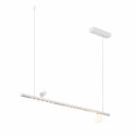 Suspension blanche système magnétique un spot deux profilés et une boule en verre 22W LED - Lyne