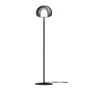 Lampadaire contemporain verre fumé LED intégrée 145 cm - Esteban