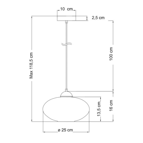 Suspension moderne dorée verre opal strié - Ambrine