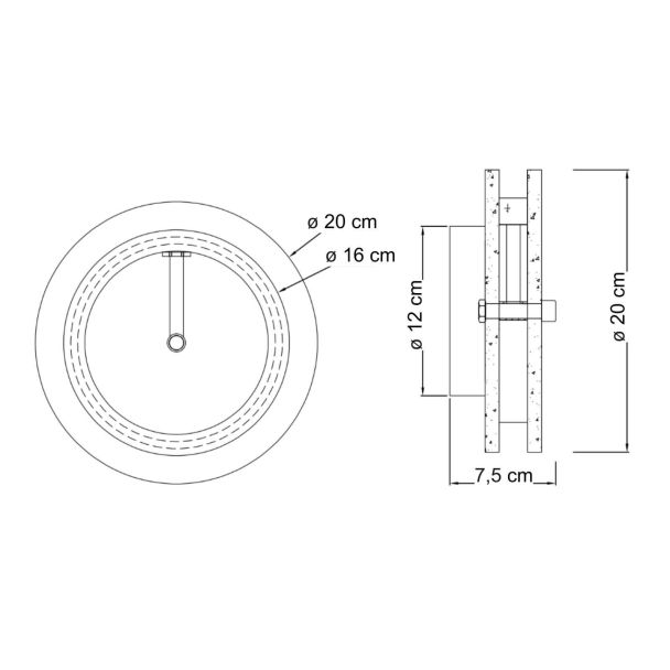 Applique dorée éclairage LED disque en verre transparent - Alma