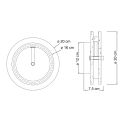 Applique dorée éclairage LED disque en verre transparent - Alma