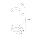 Applique design noire double faisceau lumineux - Volta
