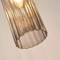 Suspension dorée verre fumé et cannelé - Leonora
