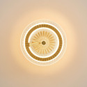 Applique dorée éclairage LED disque en verre transparent - Alma