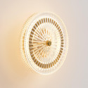 Applique dorée éclairage LED disque en verre transparent - Alma