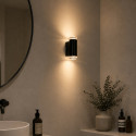 Applique extérieure design noire double faisceau IP65 - Volta