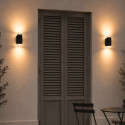 Applique extérieure design noire double faisceau IP65 - Volta