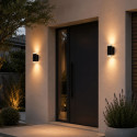 Applique extérieure design noire double faisceau IP65 - Volta