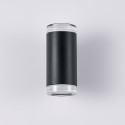 Applique extérieure design noire double faisceau IP65 - Volta