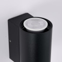 Applique extérieure design noire double faisceau IP65 - Volta