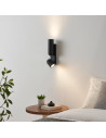 Applique murale noire double éclairage cylindrique - Arven