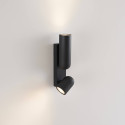 Applique murale noire double éclairage cylindrique - Arven