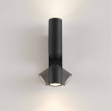 Applique murale noire double éclairage cylindrique - Arven
