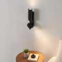 Applique murale noire double éclairage cylindrique - Arven