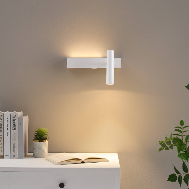 Applique blanche tête de lit liseuse droite -...