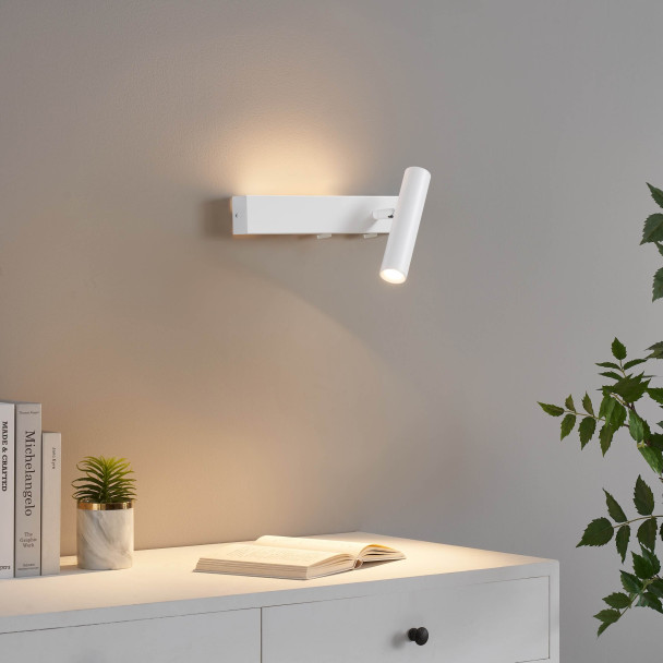 Applique blanche tête de lit liseuse droite -...