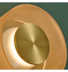 Luminaire mural contemporain verre ambré LED 6W - Inaya 2