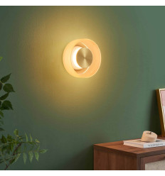Luminaire mural contemporain verre ambré LED 6W - Inaya