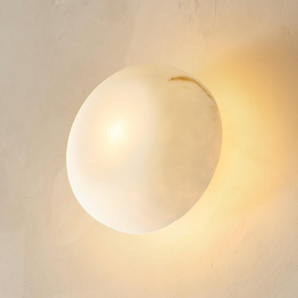 Éclairage tendance en albâtre naturel 20 cm - Liam
