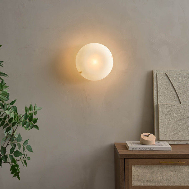 Éclairage tendance en albâtre naturel 20 cm - Liam