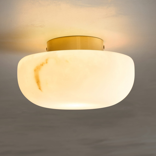 Éclairage tendance en albâtre naturel 20 cm - Liam