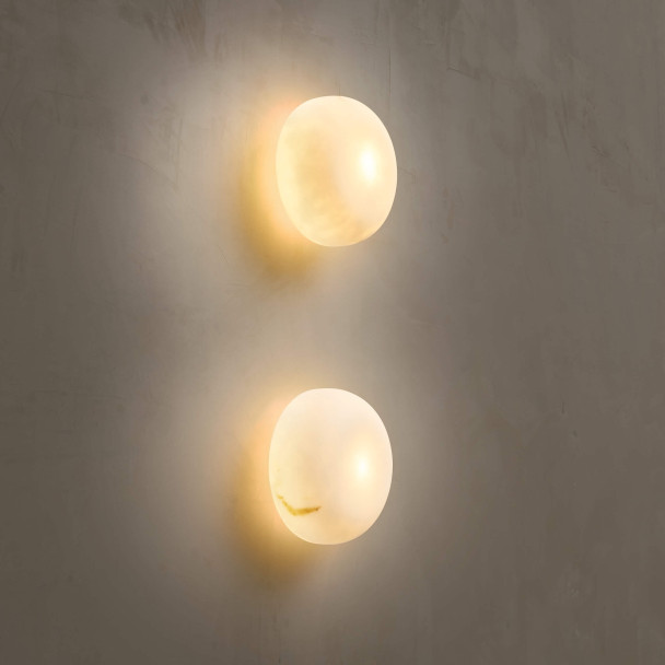 Éclairage tendance en albâtre naturel 20 cm - Liam