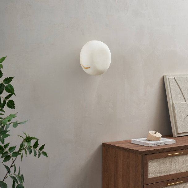 Éclairage tendance en albâtre naturel 20 cm - Liam