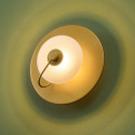 Applique disque rond dorée et verre gaufré 25 cm - Milovan