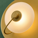 Applique disque rond dorée et verre gaufré 25 cm - Milovan