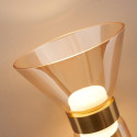 Applique design dorée verre ambré LED intégrée - Antonella