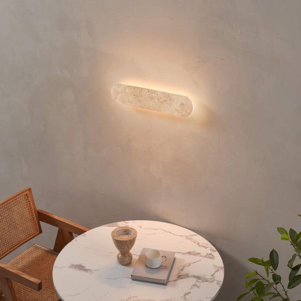 Applique murale en travertin naturel LED 5W -...