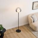 Lampadaire contemporain verre fumé LED intégrée 145 cm - Esteban