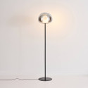 Lampadaire contemporain verre fumé LED intégrée 145 cm - Esteban