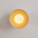 Applique ou spot en métal taupe et verre blanc 20 cm - Senka