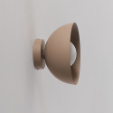 Applique ou spot en métal taupe et verre blanc 20 cm - Senka