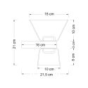 Applique design dorée verre ambré LED intégrée - Antonella
