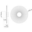 Applique design dorée disque plissé LED 28 cm - Ambrelia