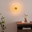 Applique design dorée disque plissé LED 28 cm - Ambrelia